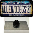 Allen Diggs 21 NY Blue Novelty Metal Hat Pin Tag