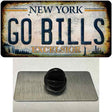 Go Bills New York White Novelty Metal Hat Pin Tag