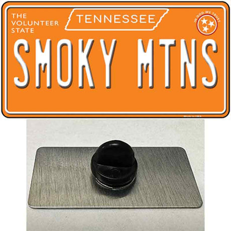 Smoky Mtns Tennessee Orange Novelty Metal Hat Pin Tag