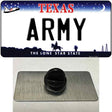 Texas Army Novelty Metal Hat Pin Tag