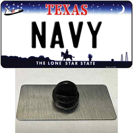 Texas Navy Novelty Metal Hat Pin Tag