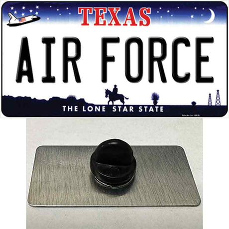 Texas Air Force Novelty Metal Hat Pin Tag