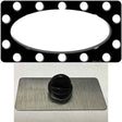 White Black Polka Dot Center Oval Novelty Metal Hat Pin