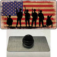 Military Soldiers American Flag Novelty Metal Hat Pin Tag