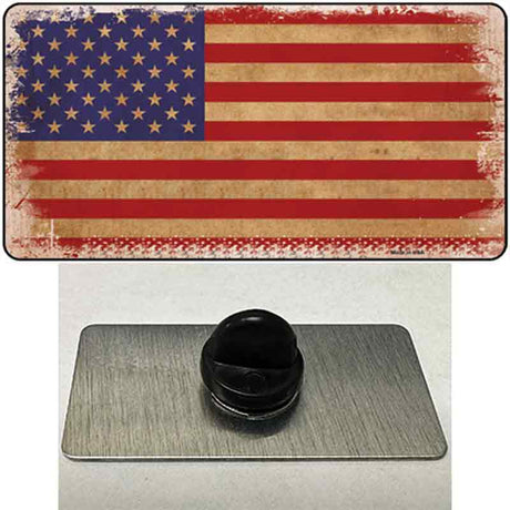 Grunge American Flag Novelty Metal Hat Pin Tag