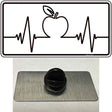 Apple Heart Beat Novelty Metal Hat Pin Tag