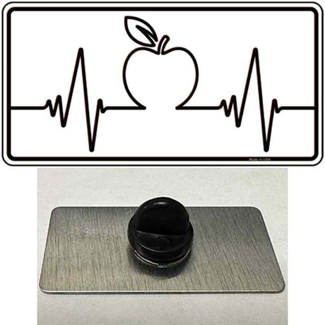 Apple Heart Beat Novelty Metal Hat Pin Tag