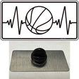 Basketball Heart Beat Novelty Metal Hat Pin Tag