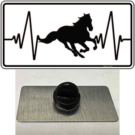 Horse Heart Beat Novelty Metal Hat Pin Tag