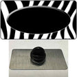 Black White Zebra Center Oval Novelty Metal Hat Pin