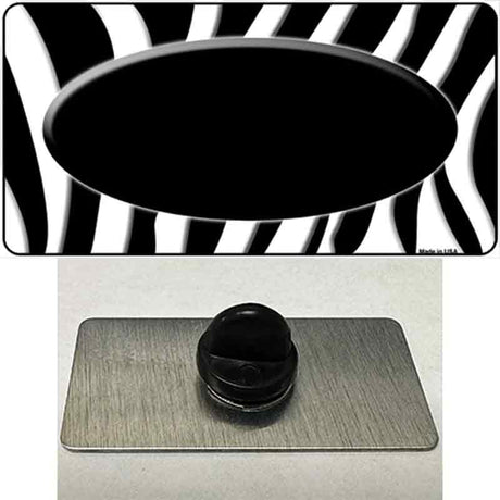 Black White Zebra Center Oval Novelty Metal Hat Pin