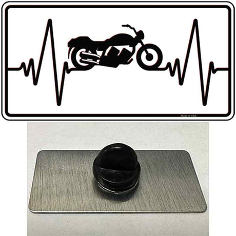 Motorcycle Heart Beat Novelty Metal Hat Pin Tag