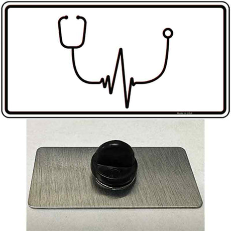 Stethoscope Heart Beat Novelty Metal Hat Pin Tag