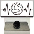 Volleyball Heart Beat Novelty Metal Hat Pin Tag