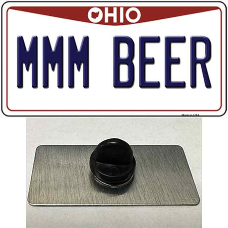 MMM Beer Ohio Novelty Metal Hat Pin Tag