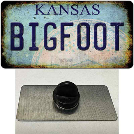 Bigfoot Kansas Novelty Metal Hat Pin Tag