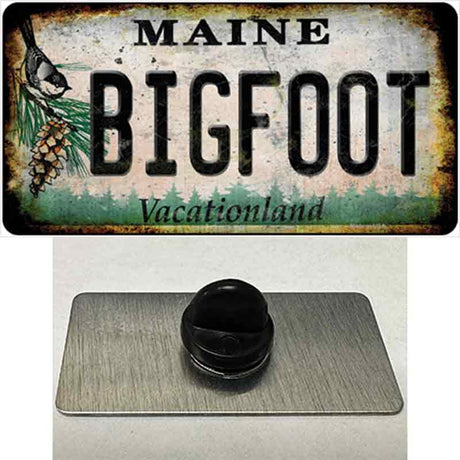 Bigfoot Maine Novelty Metal Hat Pin Tag