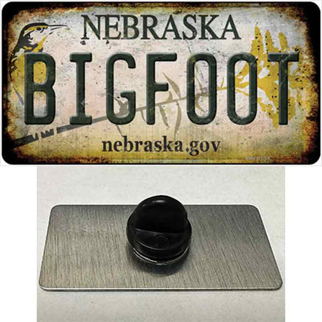 Bigfoot Nebraska Novelty Metal Hat Pin Tag