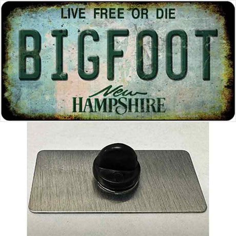 Bigfoot New Hampshire Novelty Metal Hat Pin Tag