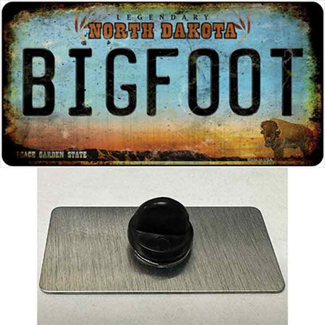 Bigfoot North Dakota Novelty Metal Hat Pin Tag