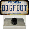 Bigfoot Virginia Novelty Metal Hat Pin Tag