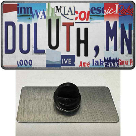 Duluth MN Strip Art Novelty Metal Hat Pin Tag