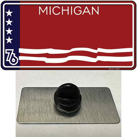 Michigan Bicentennial 76 State Blank Novelty Metal Hat Pin