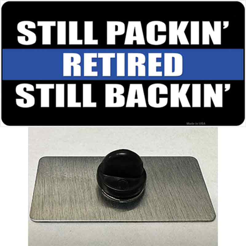 Still Packin Still Backin Police Line Novelty Metal Hat Pin