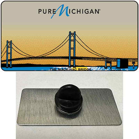 Pure Michigan Mackinac Bridge Novelty Metal Hat Pin