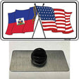 Haiti Crossed US Flag Novelty Metal Hat Pin