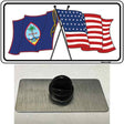 Guam Crossed US Flag Novelty Metal Hat Pin