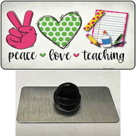 Peace Love Teaching Novelty Metal Hat Pin