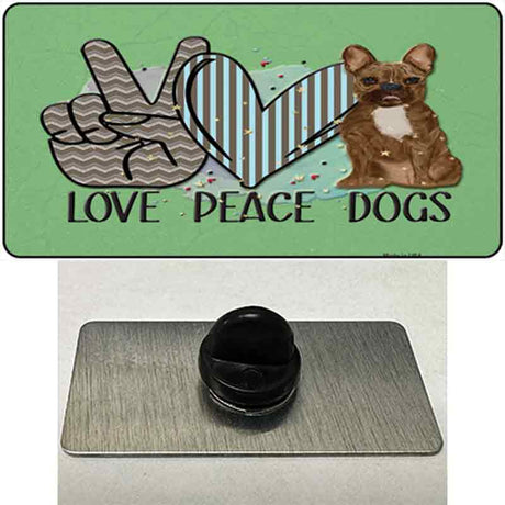 Peace Love Dogs Novelty Metal Hat Pin