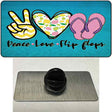 Peace Love Flip Flops Novelty Metal Hat Pin