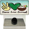 Peace Love Coconut Novelty Metal Hat Pin