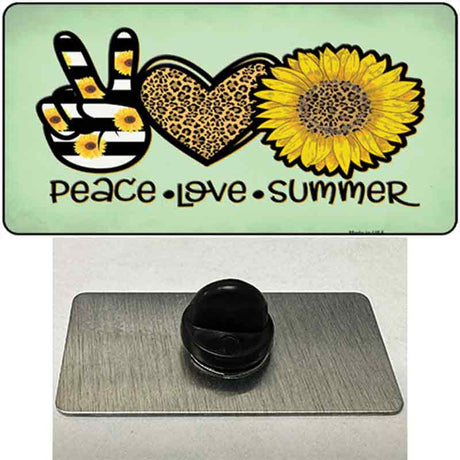 Peace Love Summer Sunflower Novelty Metal Hat Pin