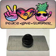 Peace Love Summer Novelty Metal Hat Pin