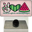 Peace Love Watermelon Novelty Metal Hat Pin