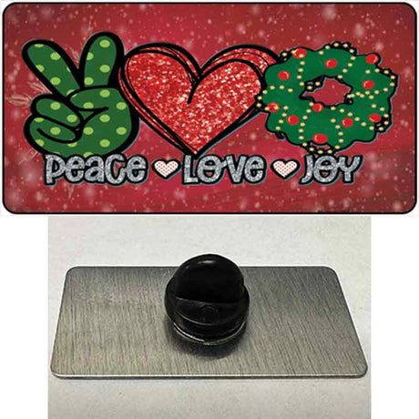 Peace Love Joy Novelty Metal Hat Pin