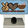 Peace Love Cocoa Novelty Metal Hat Pin