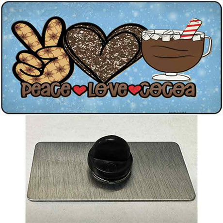 Peace Love Cocoa Novelty Metal Hat Pin