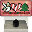 Peace Love Christmas Novelty Metal Hat Pin