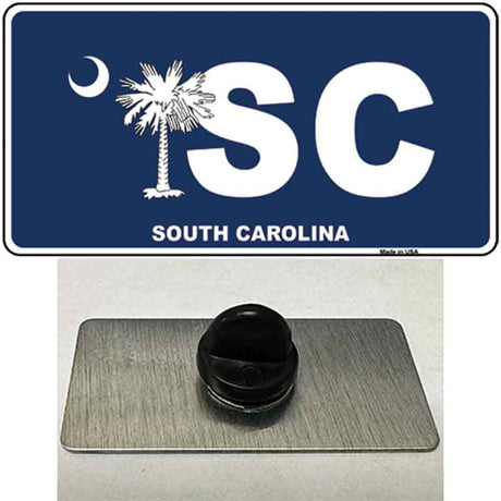 SC South Carolina Flag Novelty Metal Hat Pin