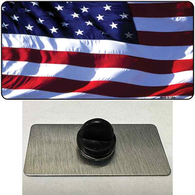 American Flag Wavy Novelty Metal Hat Pin