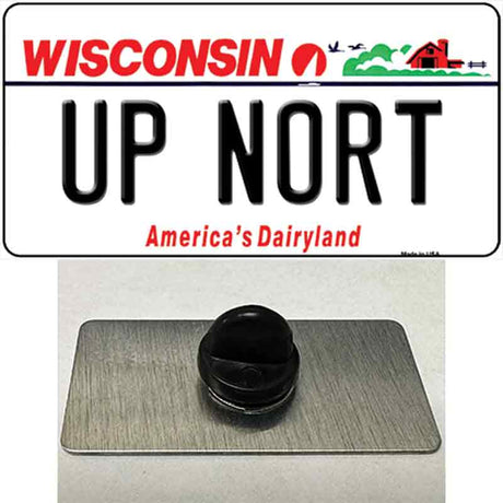 Up Nort Wisconsin Novelty Metal Hat Pin