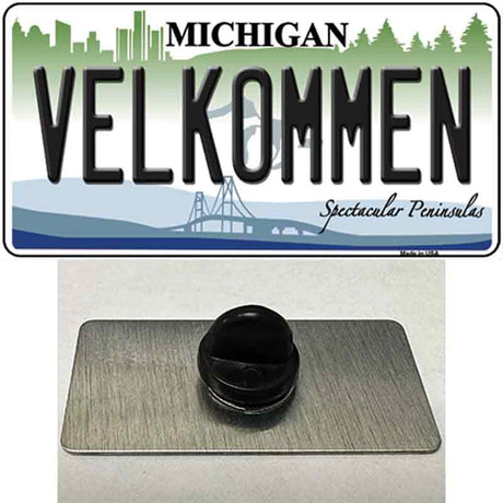 Velkommen Michigan Novelty Metal Hat Pin