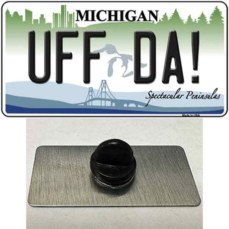 Uff Da Michigan Novelty Metal Hat Pin