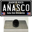 Anasco Puerto Rico Black Novelty Metal Hat Pin