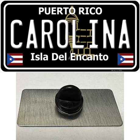 Carolina Puerto Rico Black Novelty Metal Hat Pin