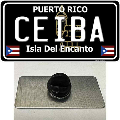 Ceiba Puerto Rico Black Novelty Metal Hat Pin